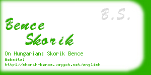 bence skorik business card